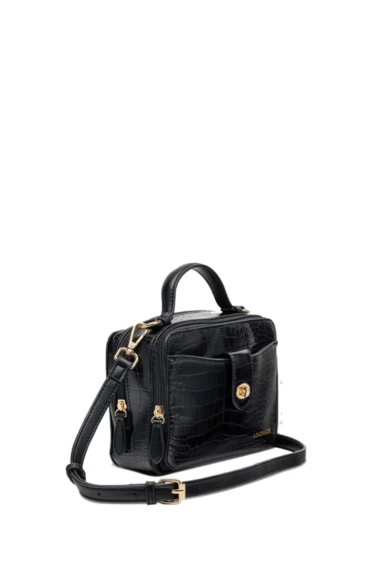 Luna Bag By Louenhide In Black Croc