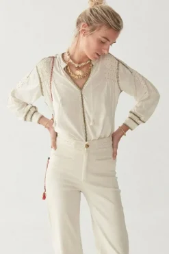 Maison Hotel Asha Blouse In Khaki