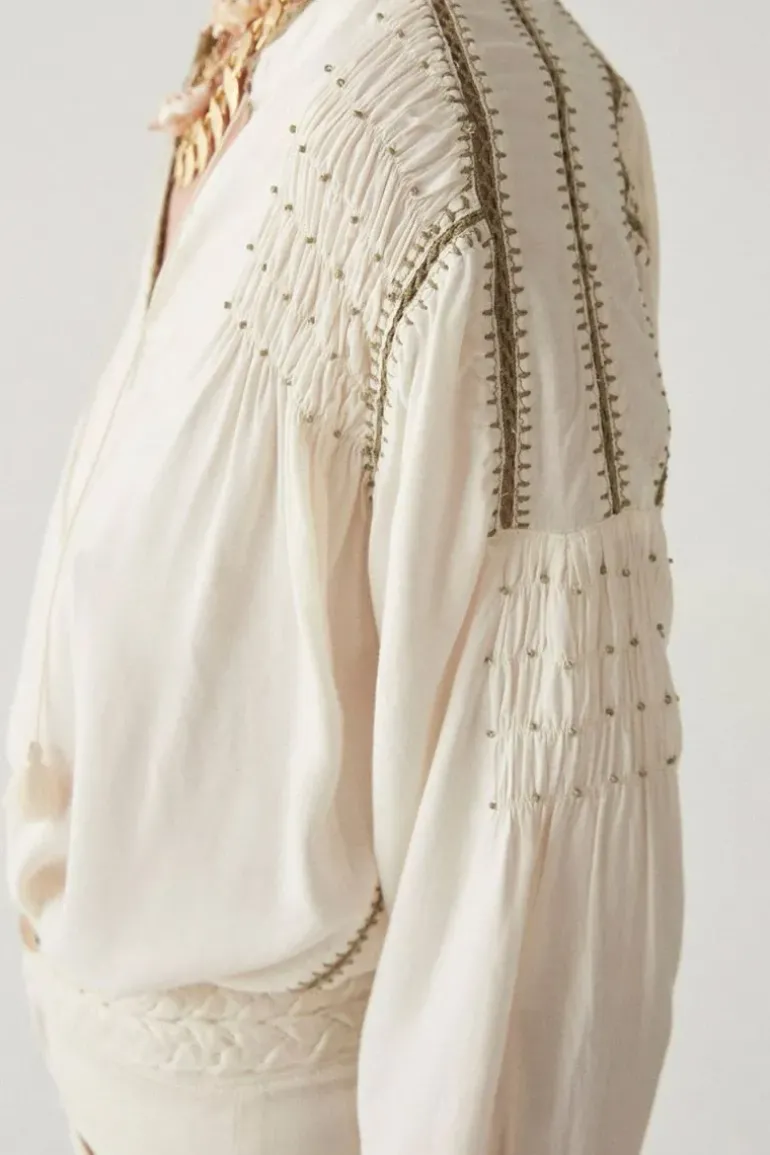 Maison Hotel Asha Blouse In Khaki