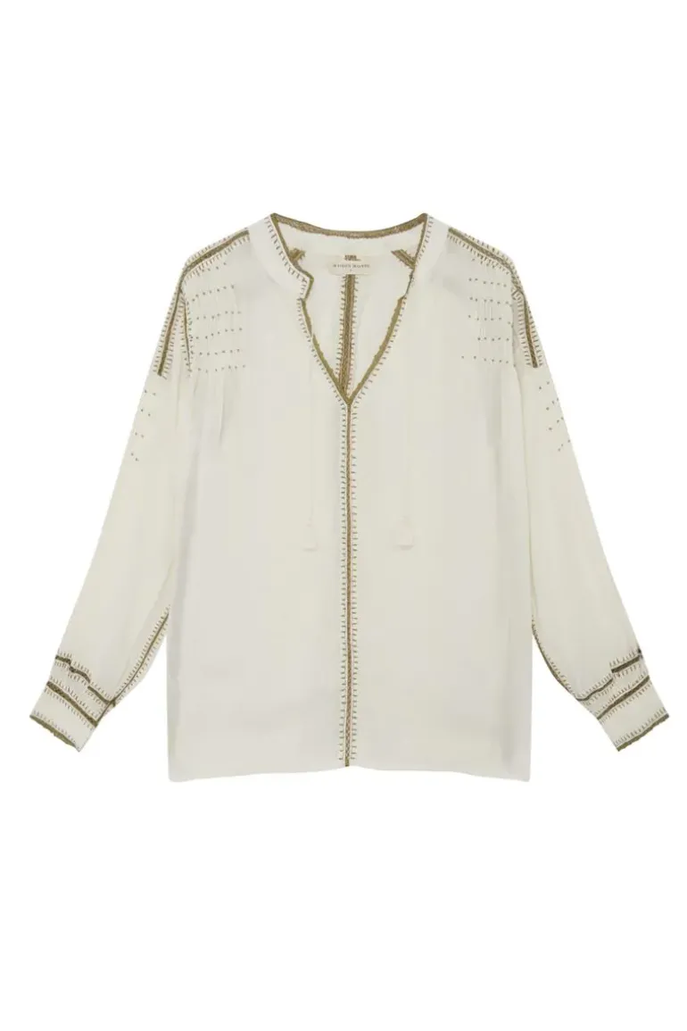 Maison Hotel Asha Blouse In Khaki