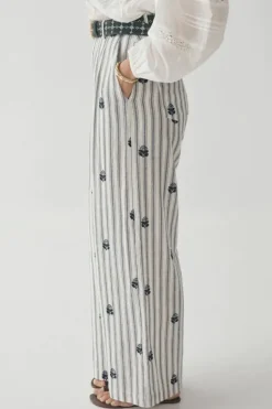 Maison Hotel Indira Pant In Stripe