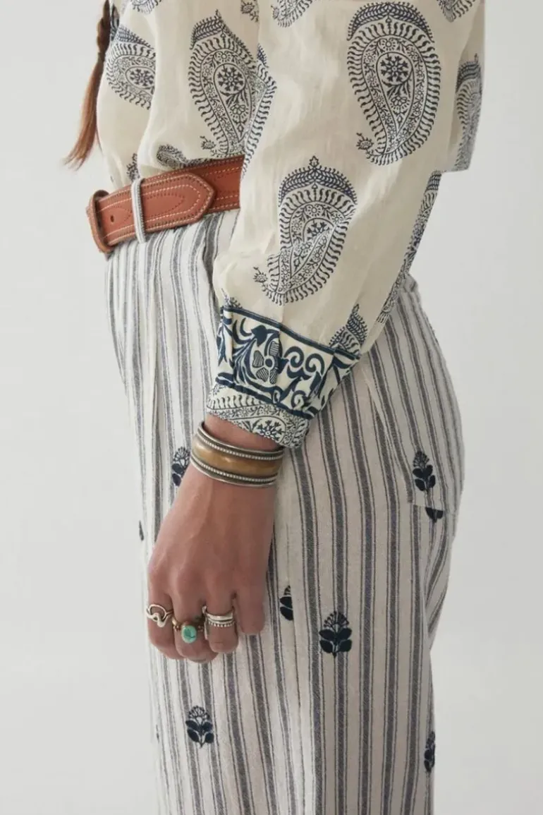 Maison Hotel Indira Pant In Stripe