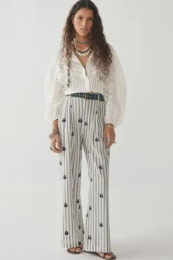 Maison Hotel Indira Pant In Stripe