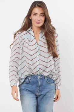 Maison Hotel Karla Celeste Shirt In Blue