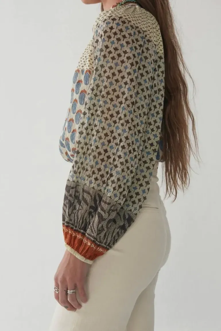 Maison Hotel Paloma Blouse In Blue