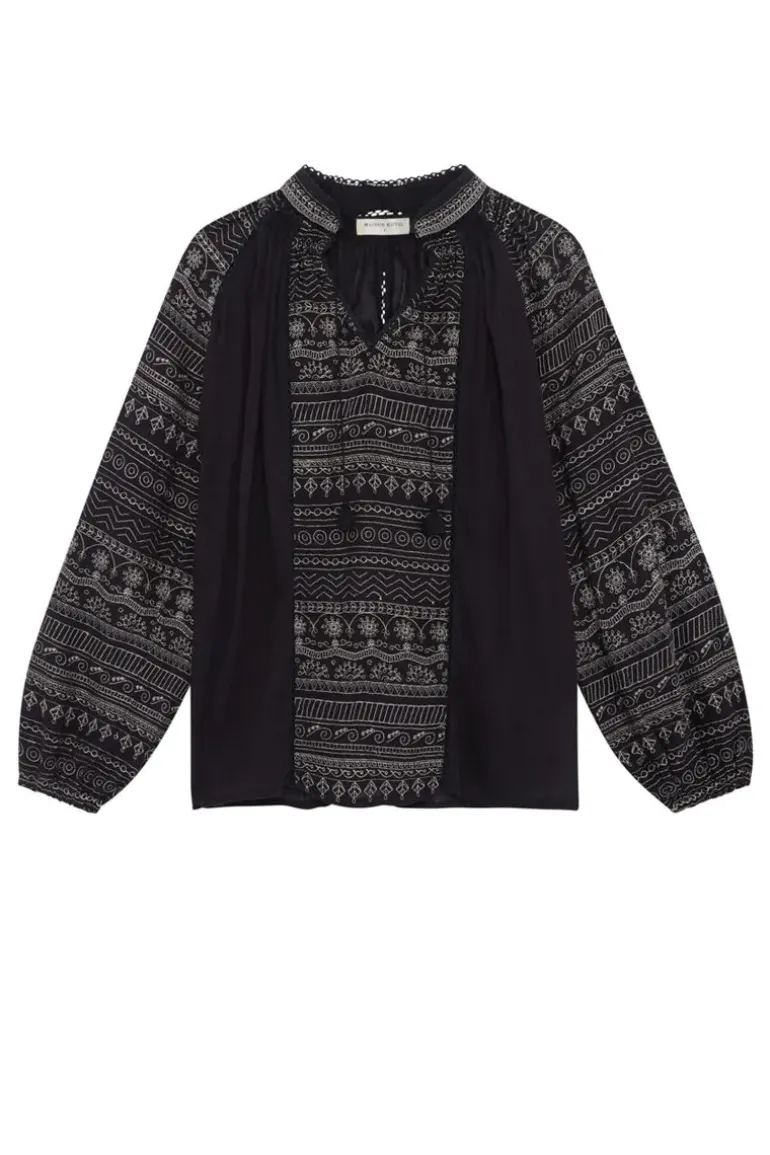 Maison Hotel Sandrine Shirt In Deep Blue