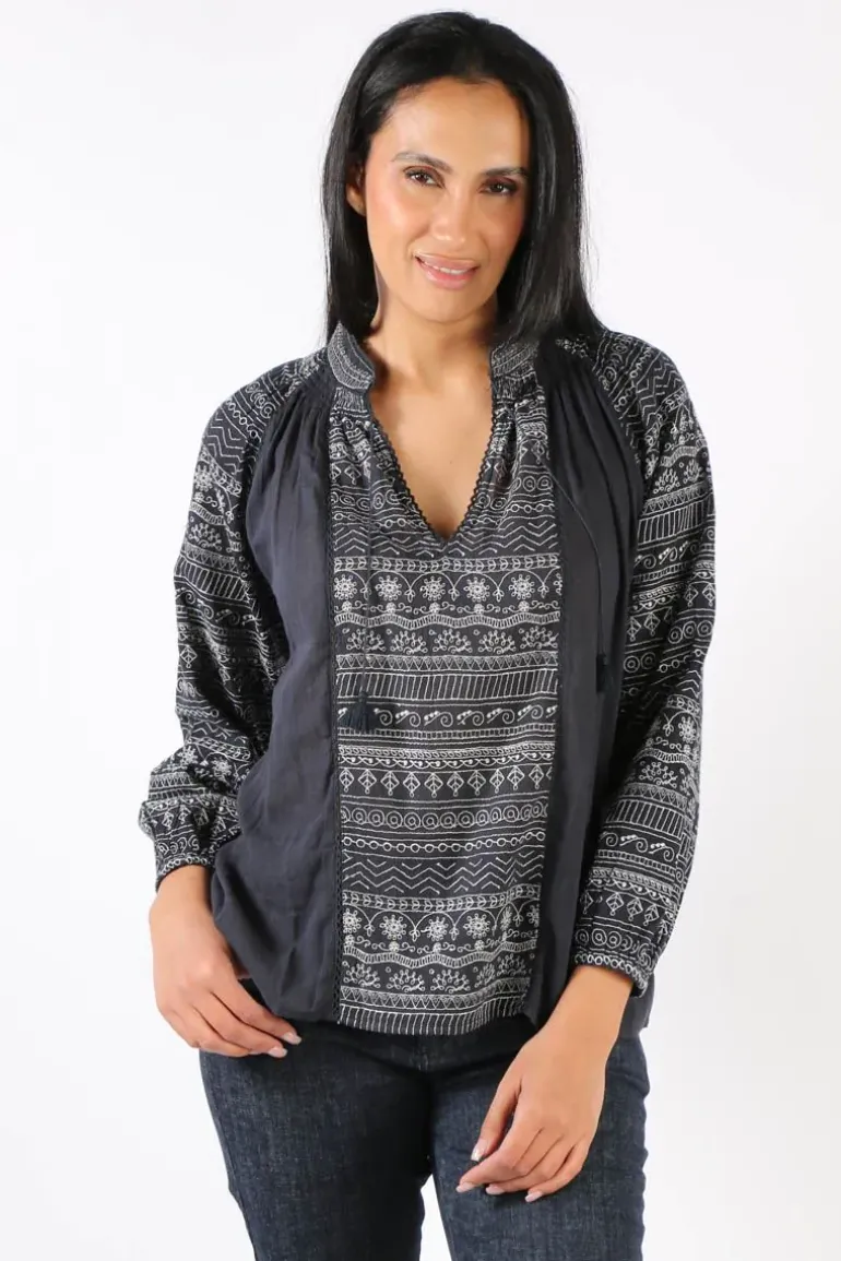 Maison Hotel Sandrine Shirt In Deep Blue
