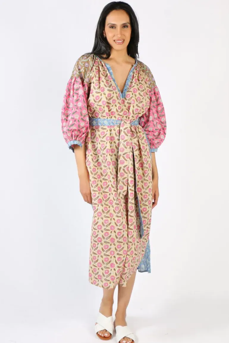 Mandalay Daisy Chain Kaftan Maxi Dress In Multi