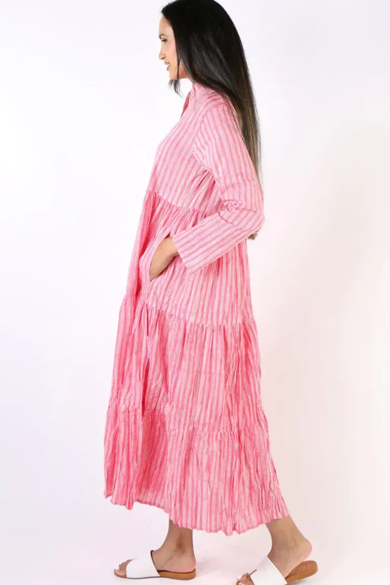 Mandalay Destination Corfu Dress In Rose