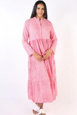 Mandalay Destination Corfu Dress In Rose