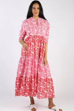 Mandalay Destination Dress In Pink Floral