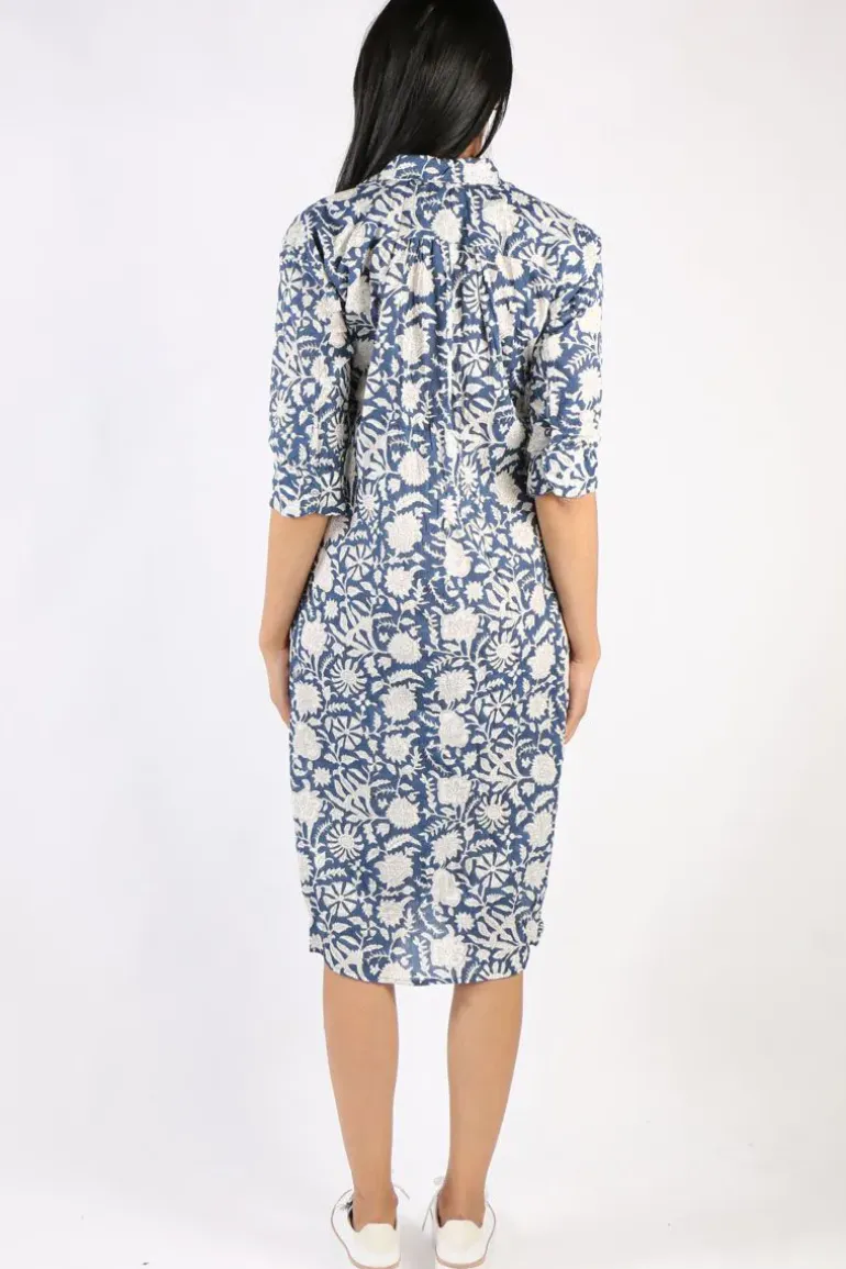 Mandalay Emily Shirtdress In Indigo