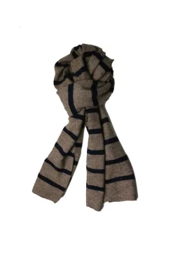 Mansted Stripe Zi Scarf In Mushroom