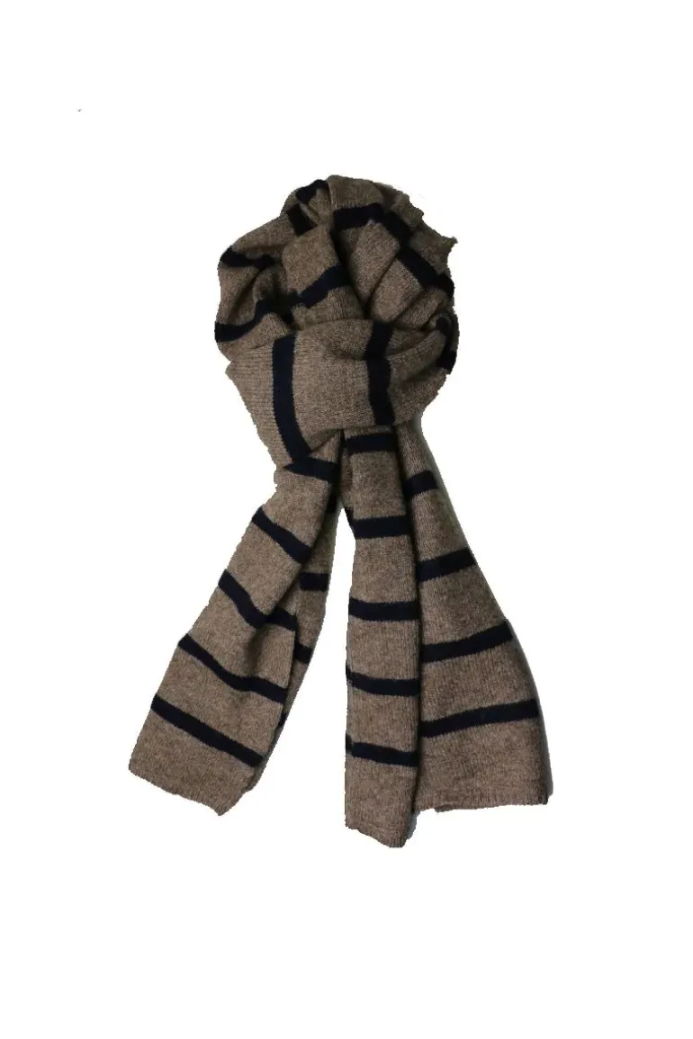 Mansted Stripe Zi Scarf In Mushroom