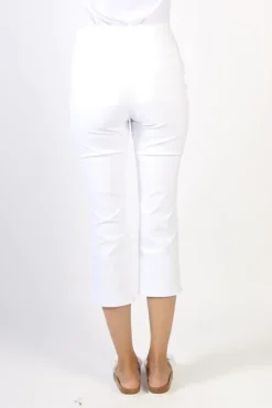 Marco Polo Bengaline Capri Pant In White