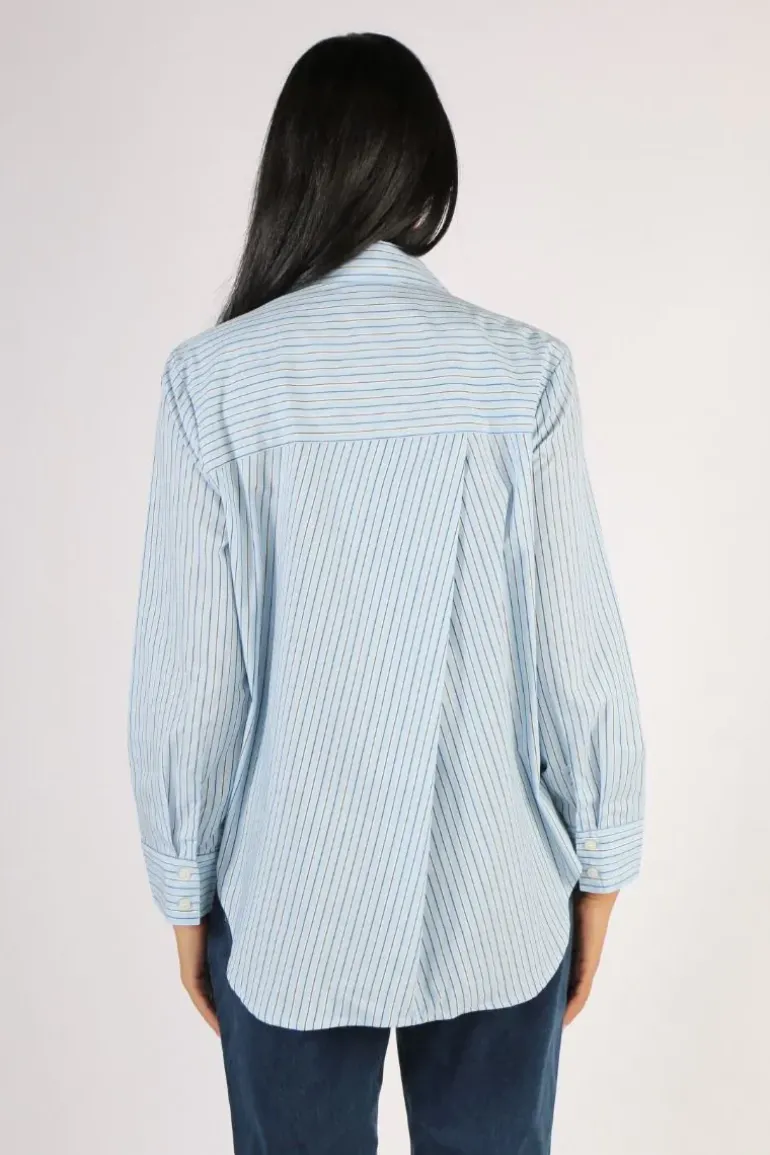 Masai Ilak Stripe Shirt In Blue