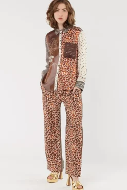 Me369 Bailey Pant In Chocolate Print