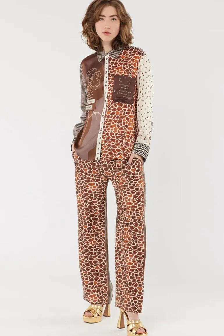 Me369 Isabel Shirt In Chocolate Print