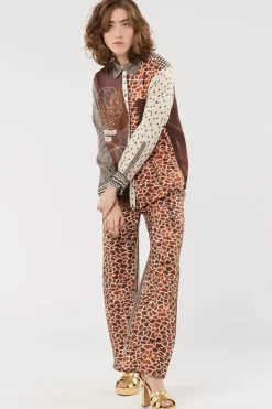 Me369 Isabel Shirt In Chocolate Print