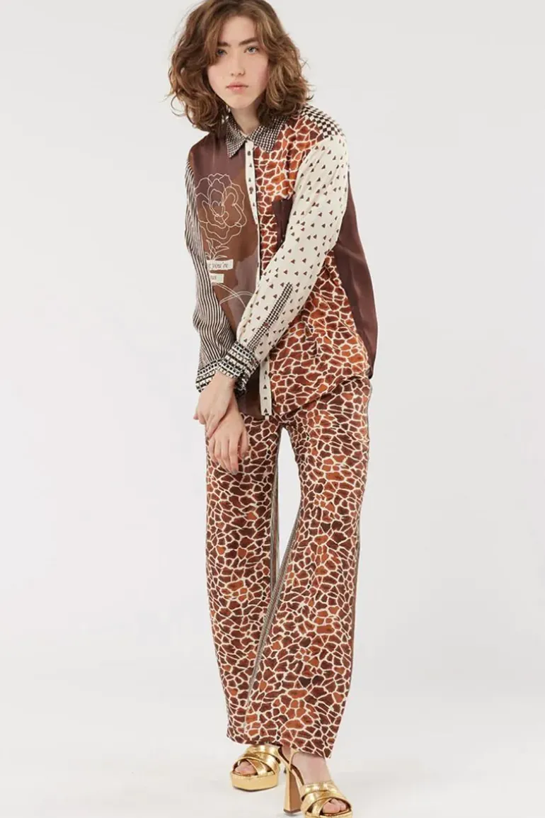 Me369 Isabel Shirt In Chocolate Print