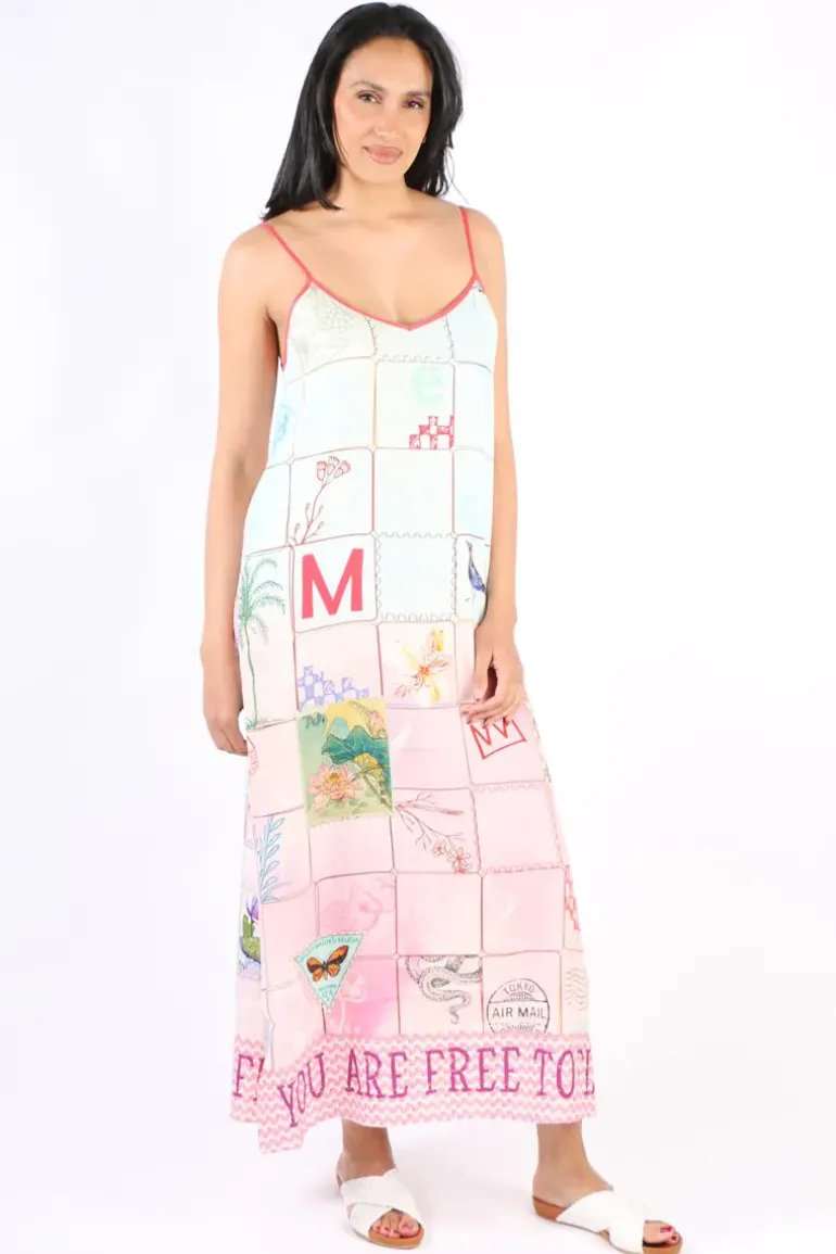 Me369 Olivia Linen Dress In Print