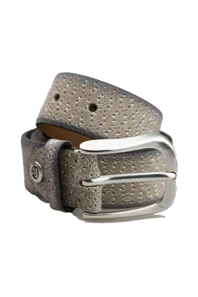 Metallic Belt By B.Belt In Ivory