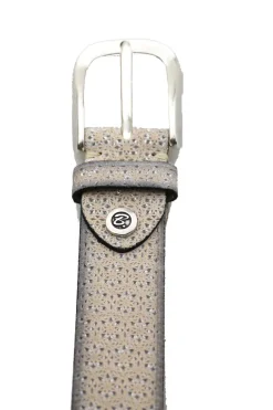 Metallic Belt By B.Belt In Ivory