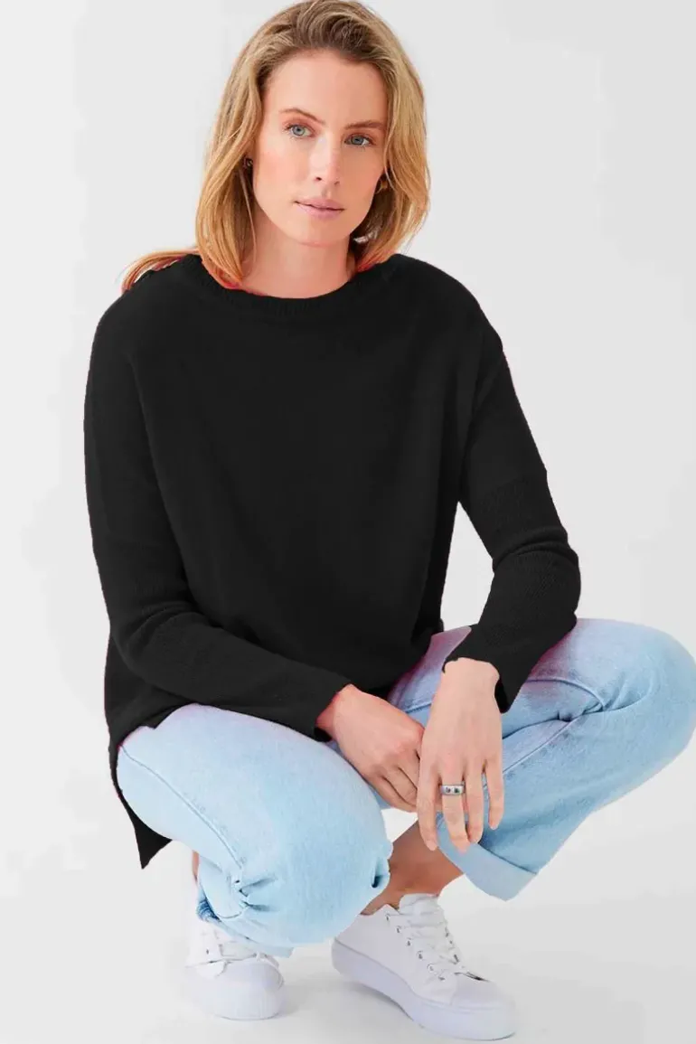 Mia Fratino Lulu Crew Jumper In Black