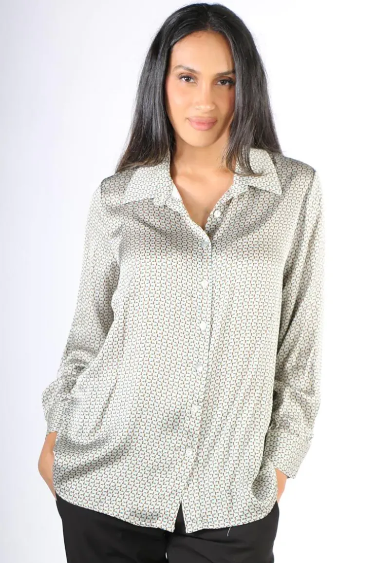 Milson Lola Classica Printed Shirt In Lime