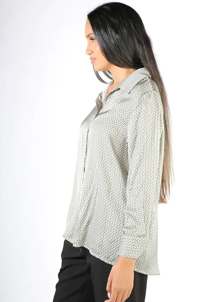 Milson Lola Classica Printed Shirt In Lime