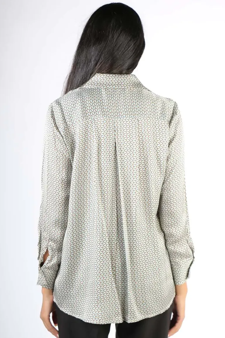 Milson Lola Classica Printed Shirt In Lime