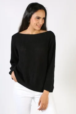 Milson Piper Jumper In Black