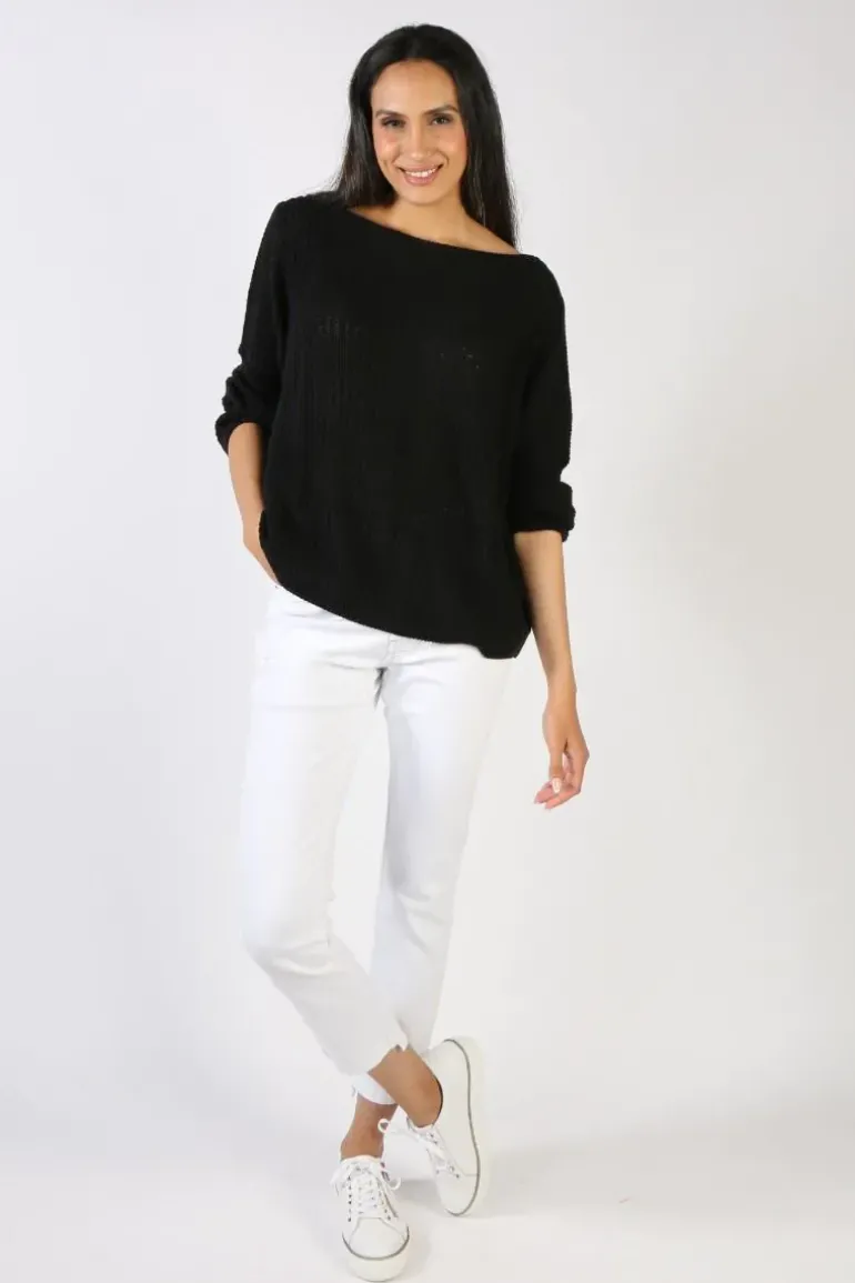 Milson Piper Jumper In Black