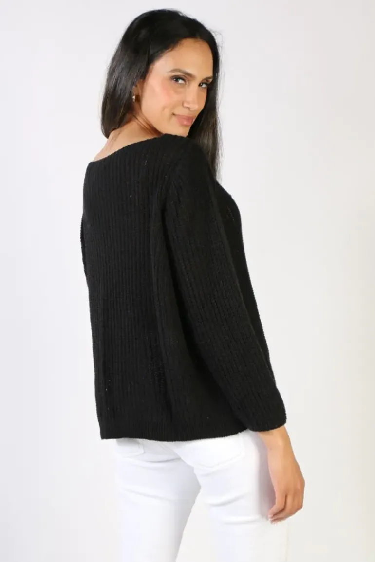 Milson Piper Jumper In Black
