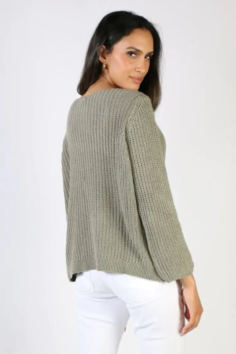 Milson Piper Jumper In Olive