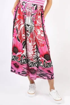 Miss Goodlife Good Vibes Skirt In Pink