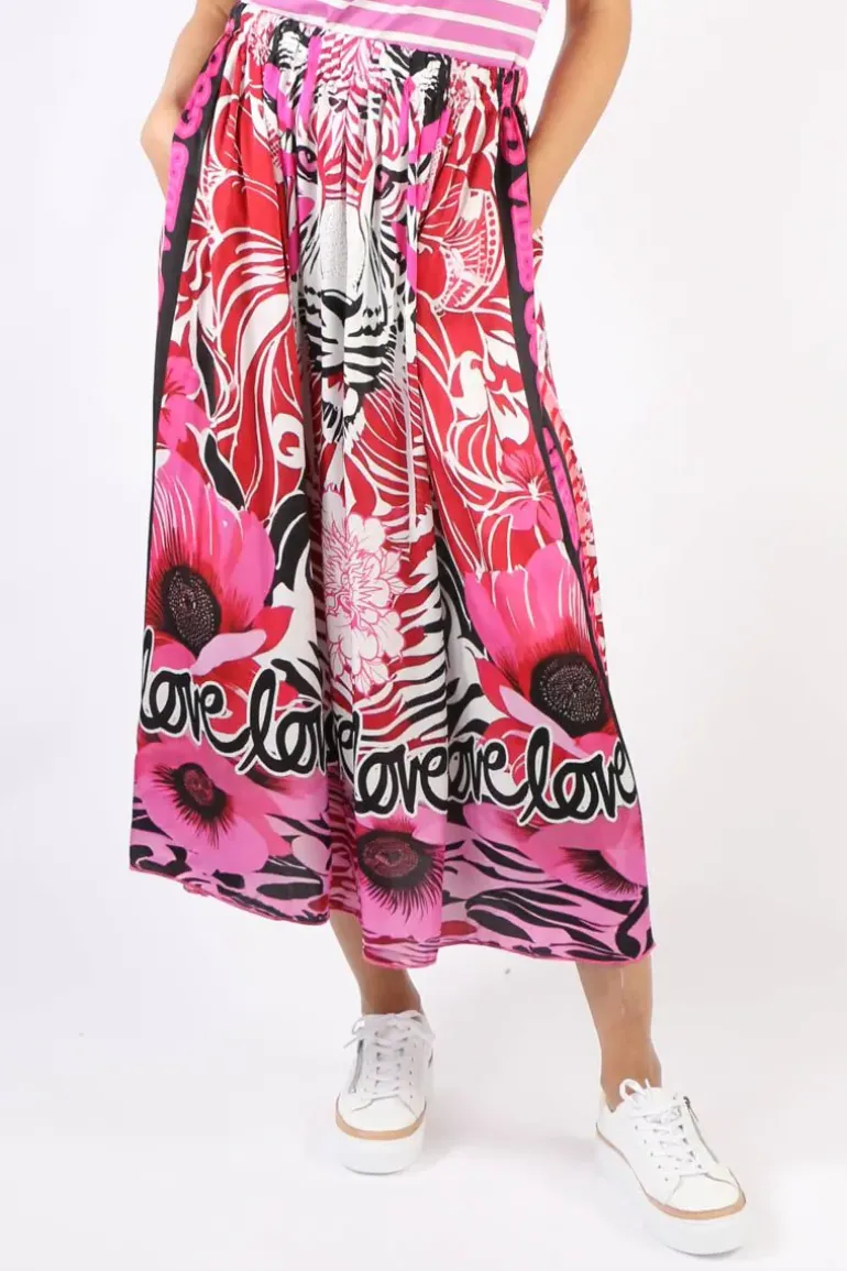 Miss Goodlife Good Vibes Skirt In Pink
