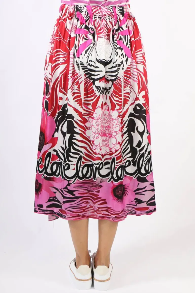 Miss Goodlife Good Vibes Skirt In Pink