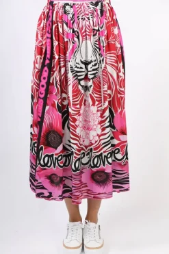 Miss Goodlife Good Vibes Skirt In Pink