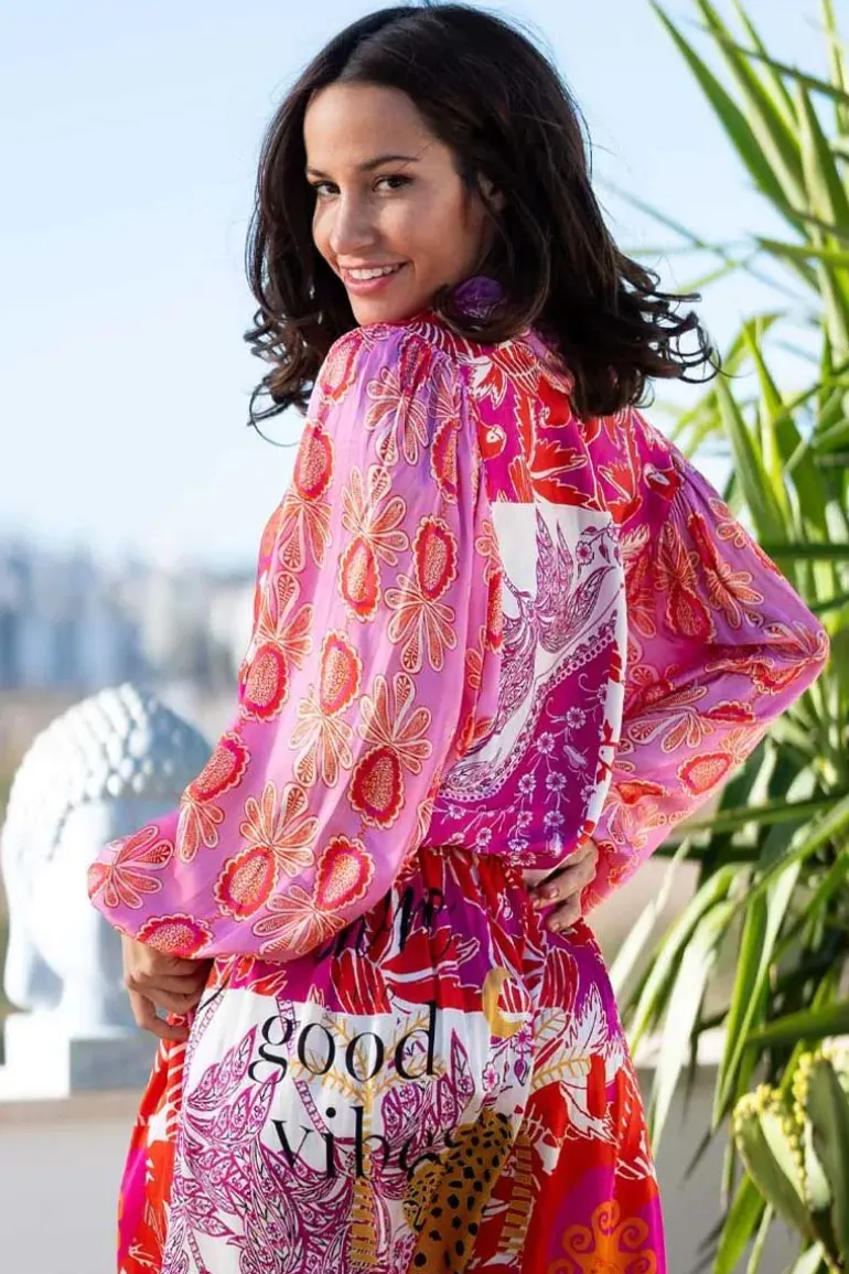 Miss Goodlife Good Vibes Shirt In Multi