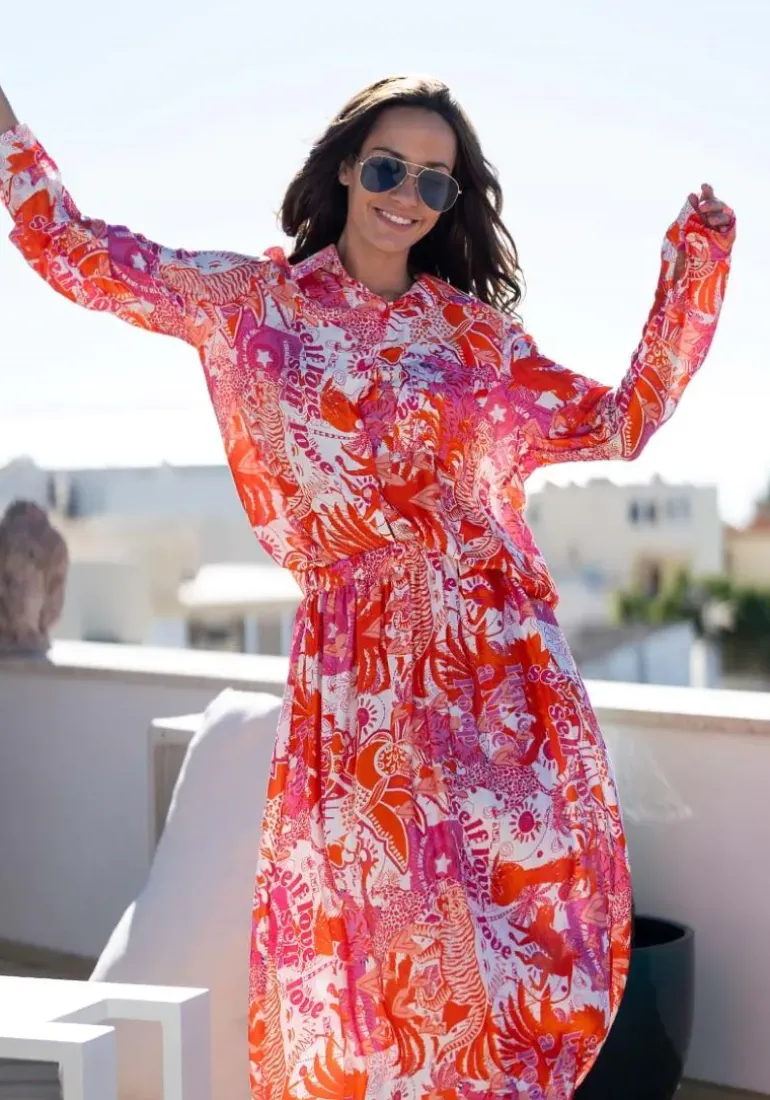 Miss Goodlife Self Love Skirt In Orange