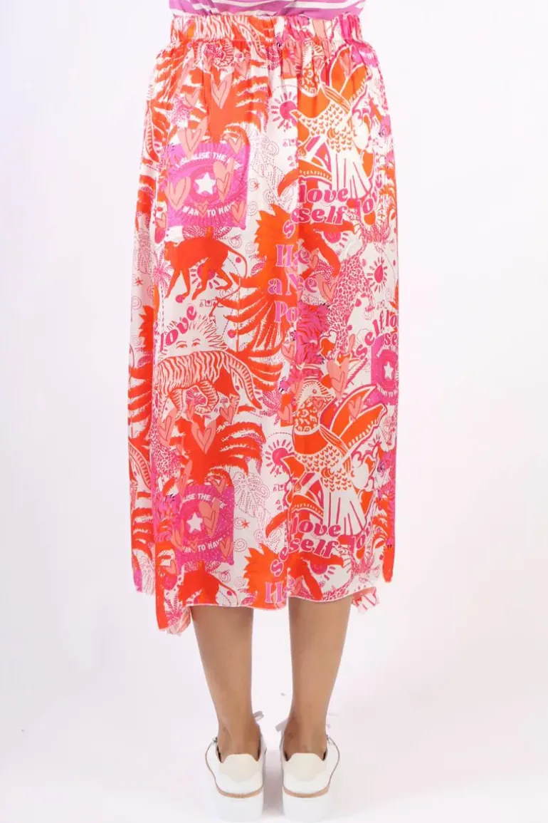 Miss Goodlife Self Love Skirt In Orange