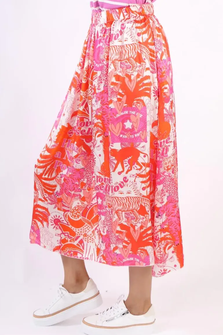 Miss Goodlife Self Love Skirt In Orange
