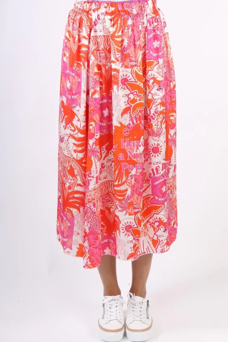 Miss Goodlife Self Love Skirt In Orange