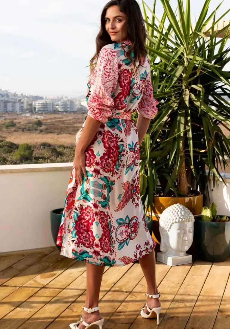 Miss Goodlife Tiger Plants Dress In Multi