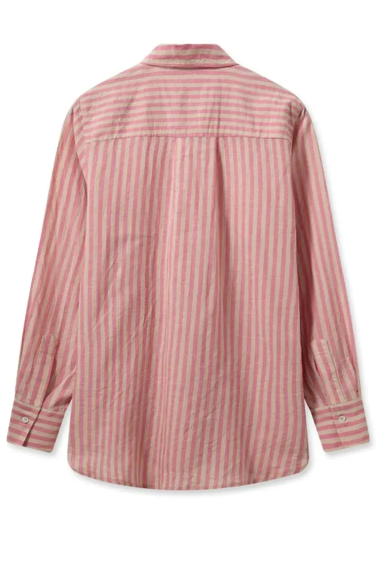 Mos Mosh Elinda Striped Shirt In Rose