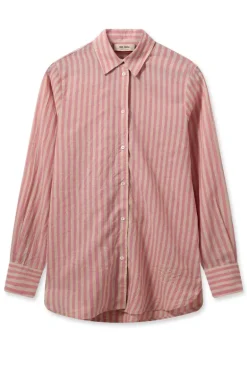 Mos Mosh Elinda Striped Shirt In Rose