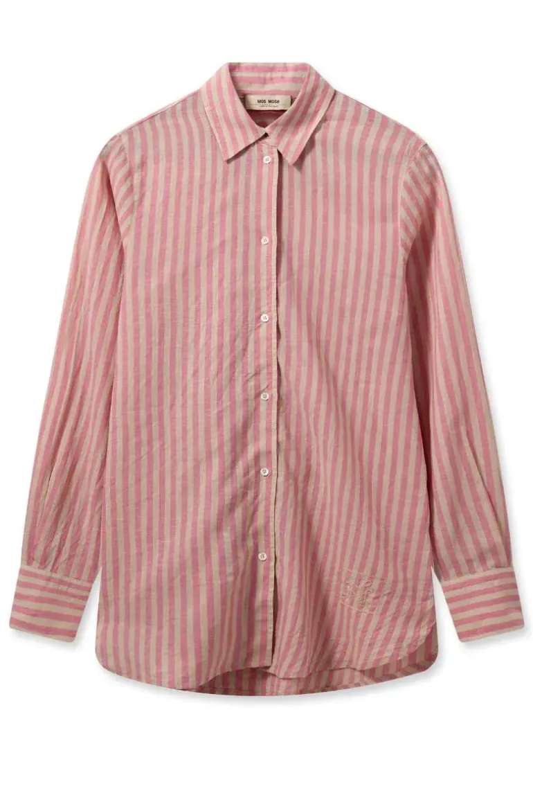 Mos Mosh Elinda Striped Shirt In Rose
