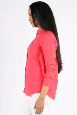 Mos Mosh Kali Linen Shirt In Berry