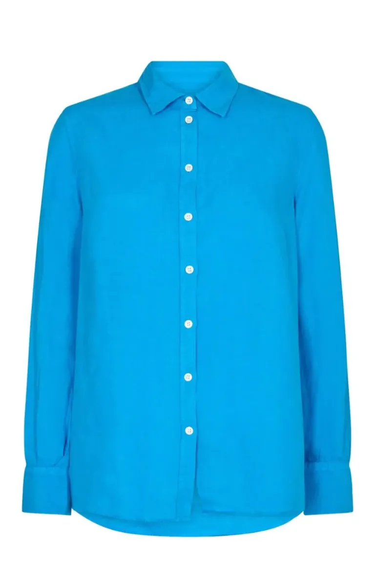 Mos Mosh Kali Linen Shirt In Regatta